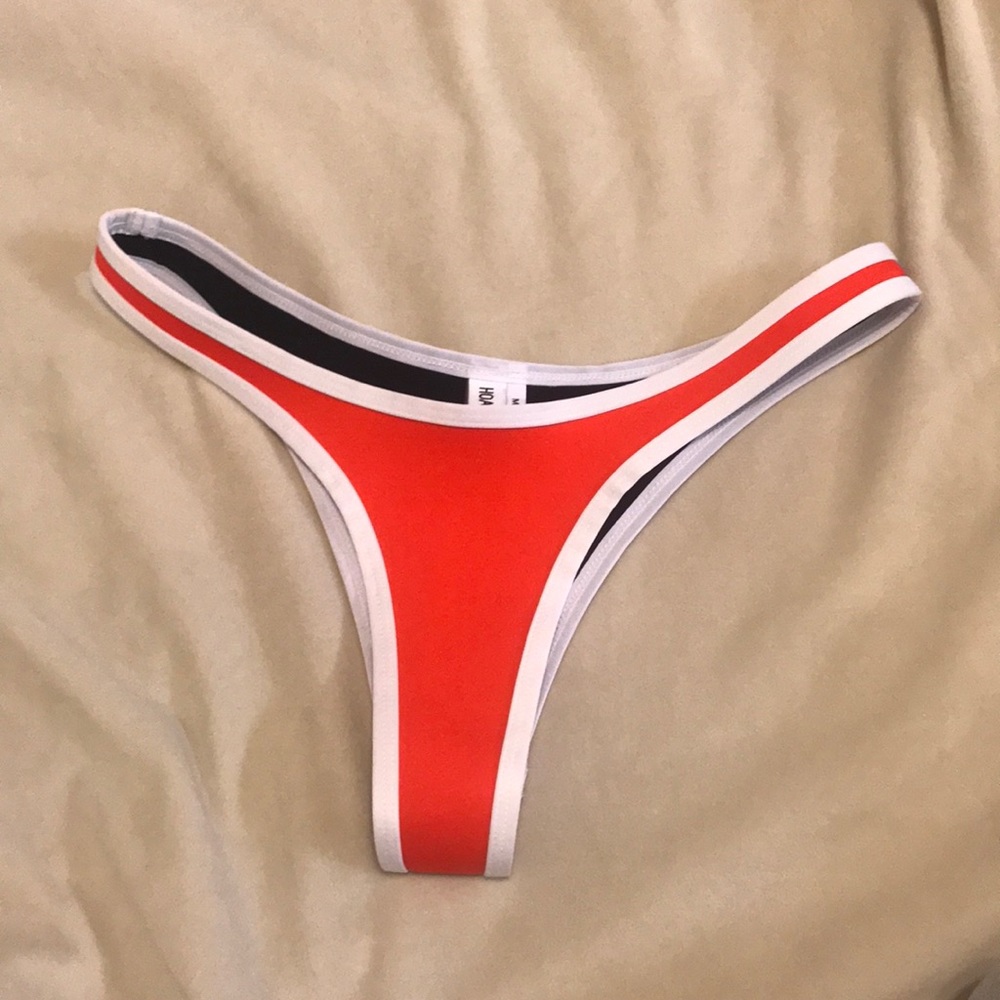 HOAKA High waist bikini bottom - Waikiki Red